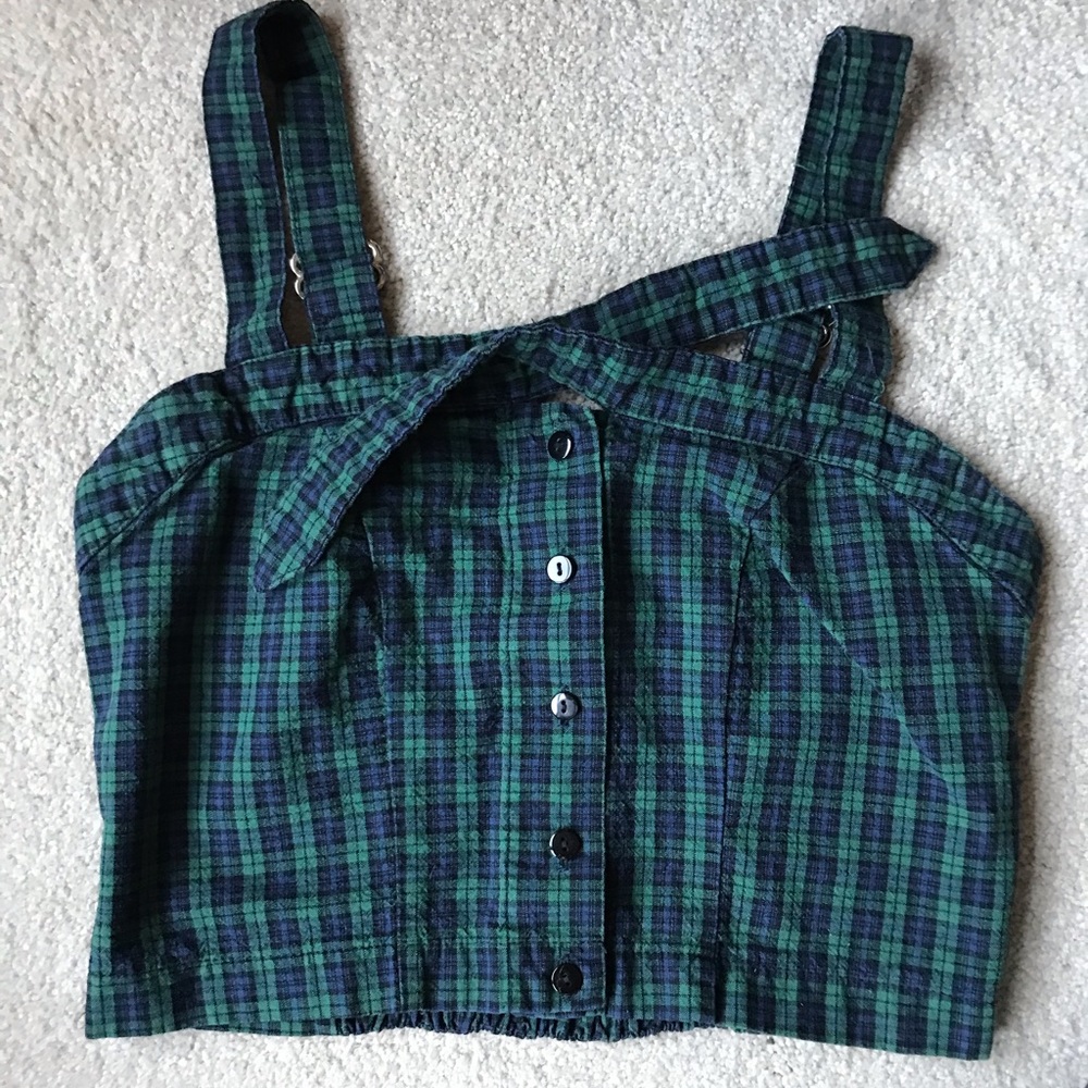 Brandy Melville Plaid Crop Top